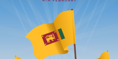 Sri Lanka Independence Day poster free vector download