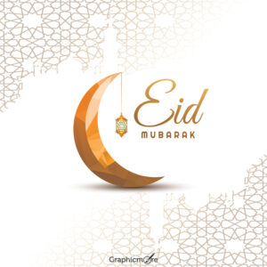 Beautiful Eid Mubarak Banner Template free download in the vector format