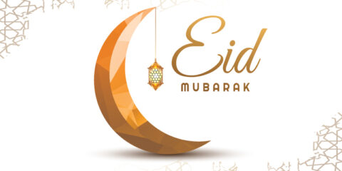 Beautiful Eid Mubarak Banner Template free download in the vector format