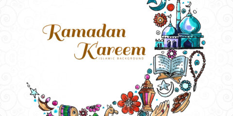 Beautiful Ramadan Kareem template free download in vector file