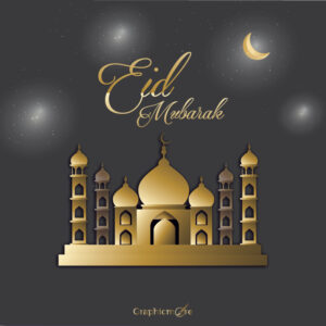 Eid Mubarak Greeting Banner Template free download in the vector format