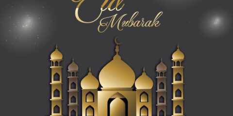 Eid Mubarak Greeting Banner Template free download in the vector format
