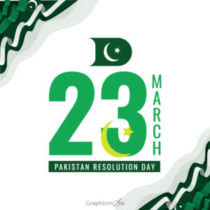 Resolution Day of Pakistan 23 March free templates download in the vector format