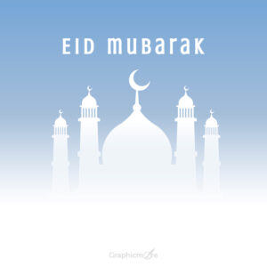 Greeting Cards of Eid Mubarak Banner Templates free download in the vector format