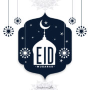 Minimalist Eid Mubarak Greetings Cards Banner Templates download in vector format