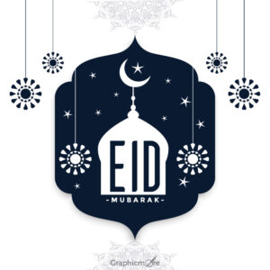 Minimalist Eid Mubarak Greetings Cards Banner Templates download in vector format