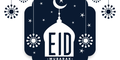 Minimalist Eid Mubarak Greetings Cards Banner Templates download in vector format