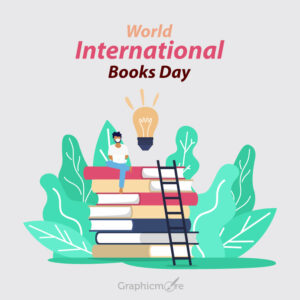 World International Books Day 23rd April Template free download in the vector format