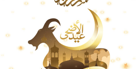 Best Eid ul Adha Mubarak Banner greetings with calligraphy free download in the vector formats
