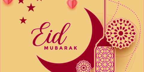 Floral Eid ul Adha Mubarak Greeting banner free download in the vector formats