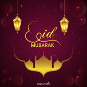 2025 Amazing Eid Mubarak Greetings Template Design free download in the vector format