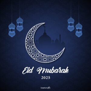 2025 Best Eid Mubarak Greeting Template Design download in vector formats