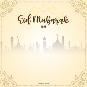 Amazing Best Eid Mubarak Template Design free download in the vector format
