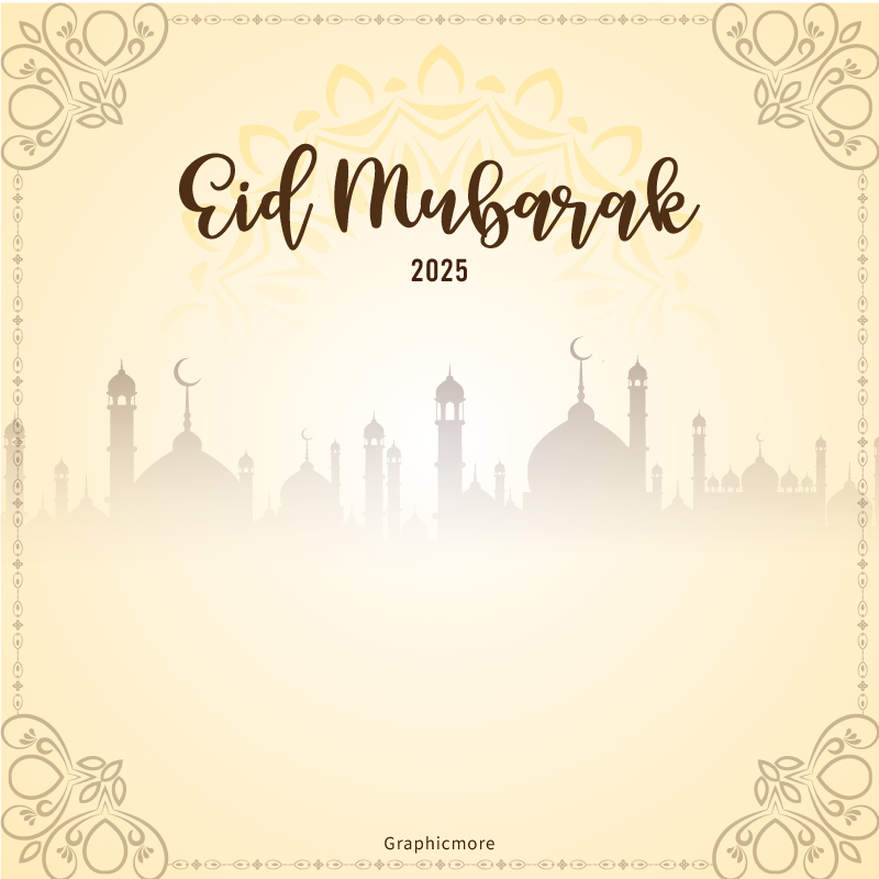 Amazing Best Eid Mubarak Template Design free download in the vector format