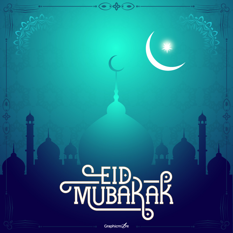 Best Greeting Free Download Amazing Eid Mubarak Template Design in vector formats