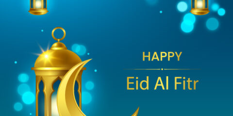 Free Eid Mubarak Greeting Template Design download in vector formats
