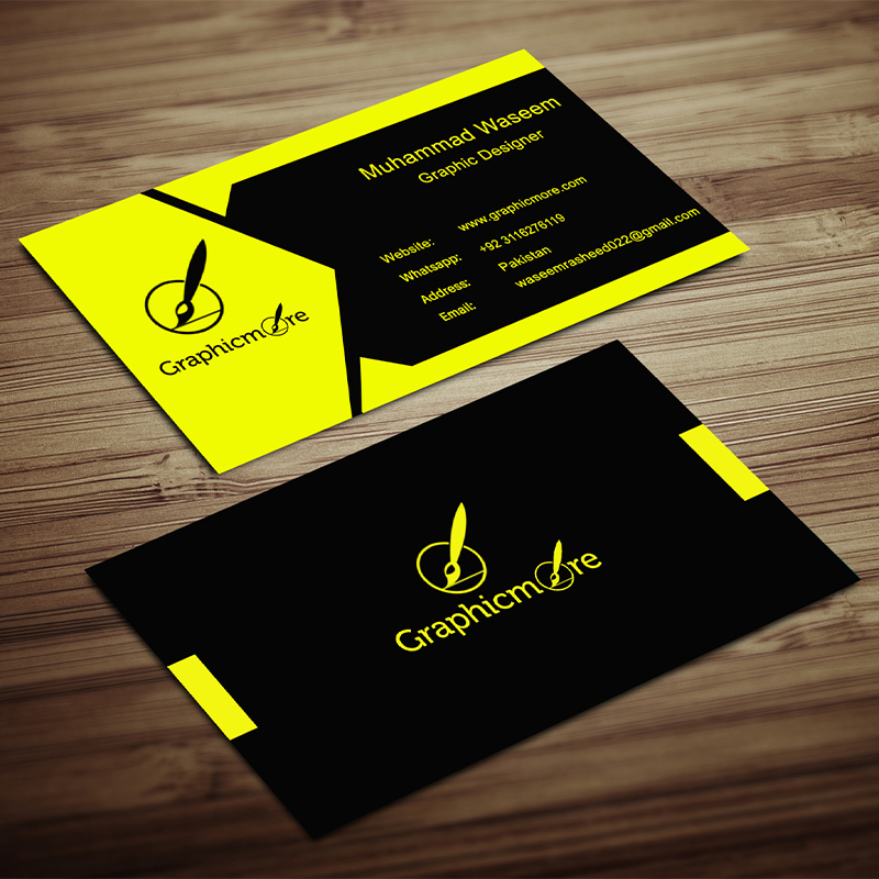 Black Business Card Template Free PSD
