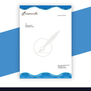 Blue Corporate Letterhead Design Free PSD File Download