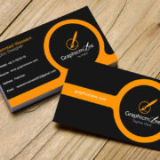 Free Simple Black Visiting Card PSD Template
