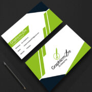 Green Abstract Business Card Free PSD Template