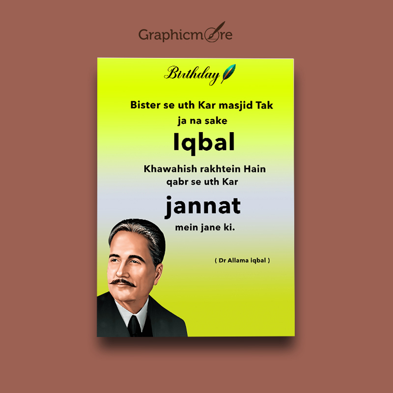 allama iqbal Day With Social Media Post