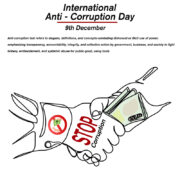 A poster for international anti corruption day