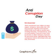 Anti Corruption Poster free download in the vector format