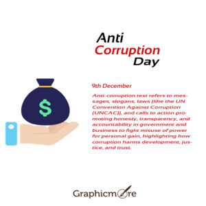 Anti Corruption Poster free download in the vector format