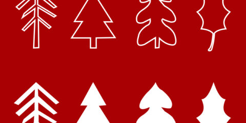 Christmas Tree Card Poster Banner Vector