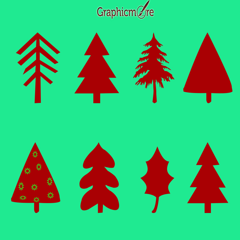 Christmas Tree Card Poster Banner Vector