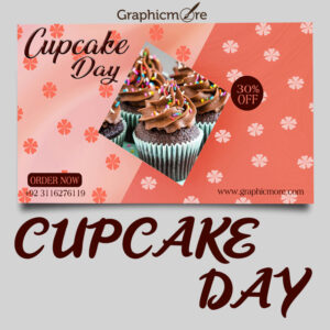 Cup Cake Poster Design Template PSD Free Download