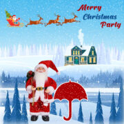 Download Christmas poster template with Santa Claus
