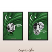 Happy 25th December Quaid Day Poster Design