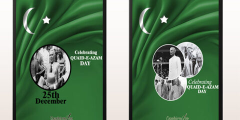 Happy 25th December Quaid Day Poster Design