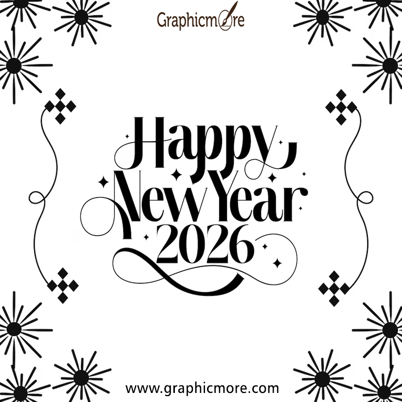 Happy New Year 2026 Banner Graphics