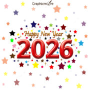 Happy New Year 2026 Happy New Year New Year 2026 Colorful Celebration PNG Transparent Image