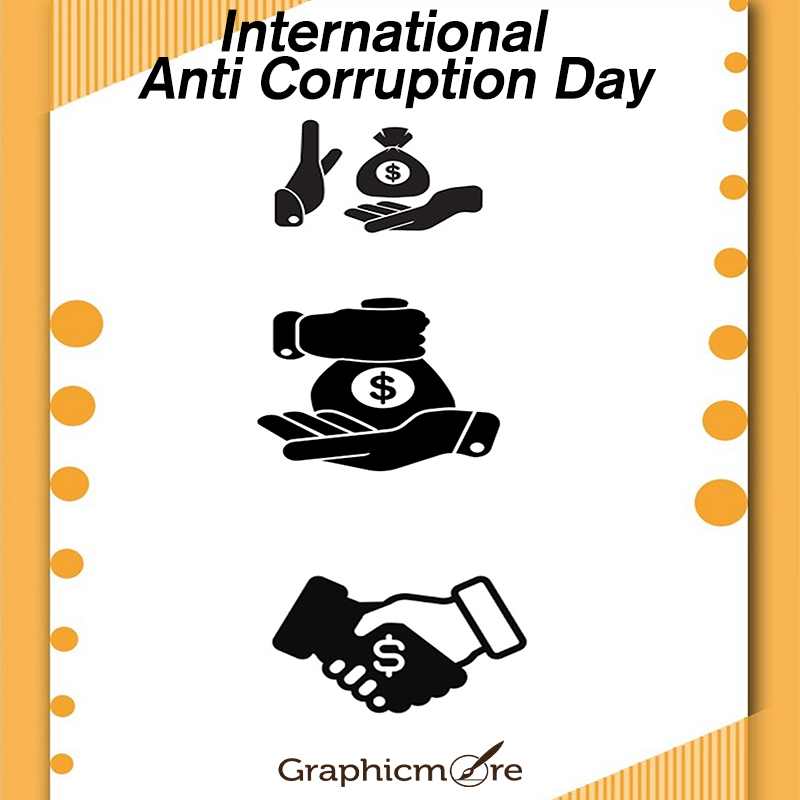 International Anti Corruption Day Propaganda Poster PSD Free Download