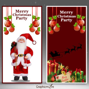 Merry Christmas and happy New Year poster with Santa Claus