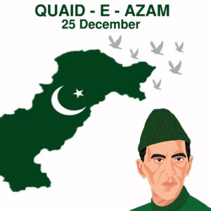Quaid e azam national day 25 December celebration post template design