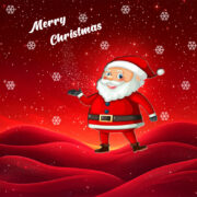 Red and White Christmas Party Poster