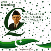 Quaid E Azam Muhammad Ali Jinnah 25 December Pakistan Social Media Post Template PSD Free