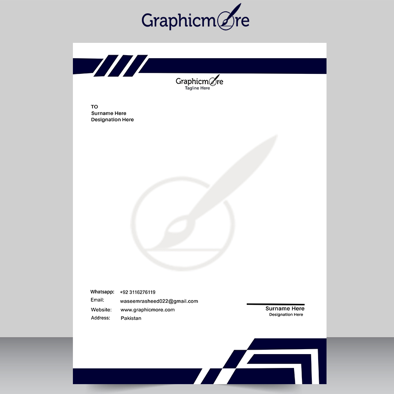 Creative letterhead design template free download PSD