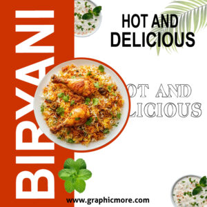 Delicious Chicken Biryani Banner Post And Social Media Template PSD Free Download