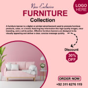Furniture Web Banner Design PSD