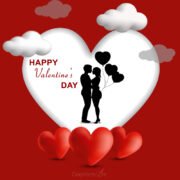 14th February Happy Valentines Day Greeting card free download in the vector