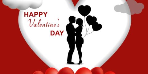 14th February Happy Valentines Day Greeting card free download in the vector