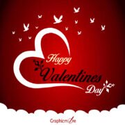Happy Valentines Day Greeting Card and Template free download in the vector