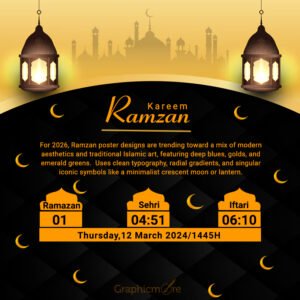 Ramadan Sehri & Iftar Time Template
