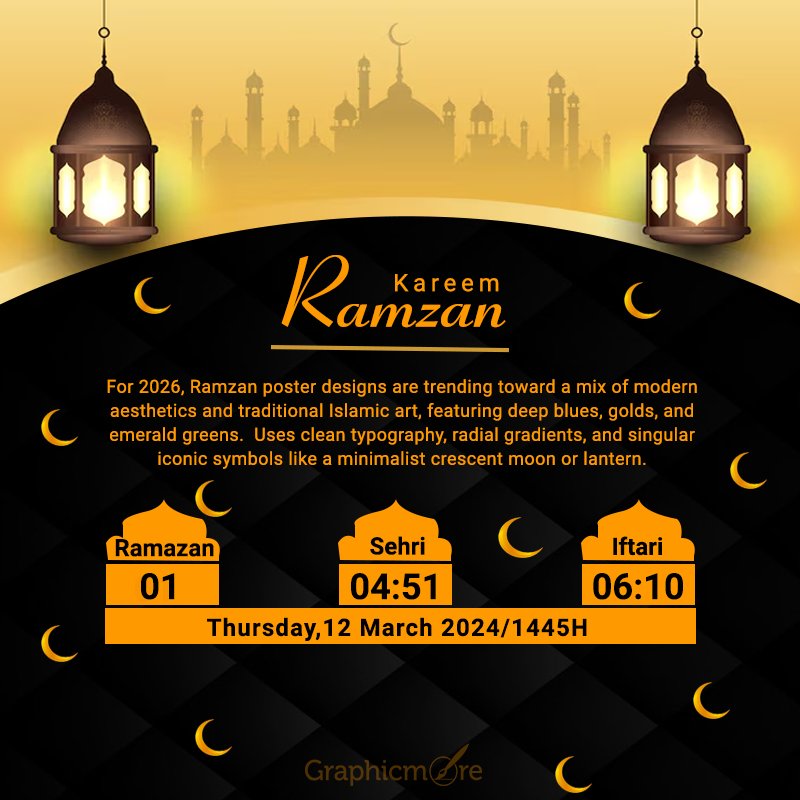 Ramadan Sehri & Iftar Time Template