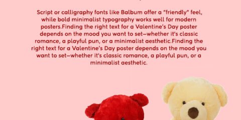Valentines Plushies Happy Valentines Day Poster Teddy Bears Couple Vector Image Valentines Day